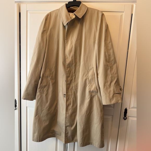 LONDON FOG Men's Trench Coat Sz 42Reg Beige Removable Lining - Picture 1 of 13